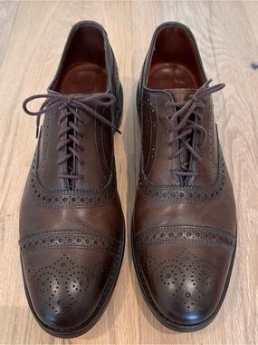 Allen Edmonds Strand Brown Leather Wingtip Oxfords